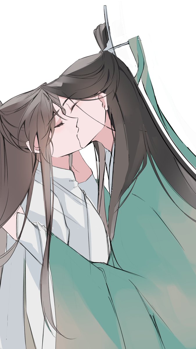 Peroronchino0's tweet photo. The kiss for y'all shizun shippers https://t.co/FTyYStLxDb
