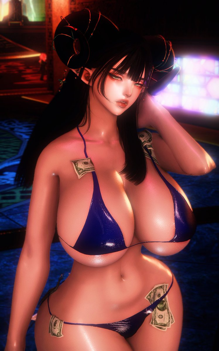 Hitomixiv's tweet photo. Where would you put the bill?💵
 #GPOSERS 
 #GPOSE 
 #Au_ra https://t.co/TYxmEGIXuM