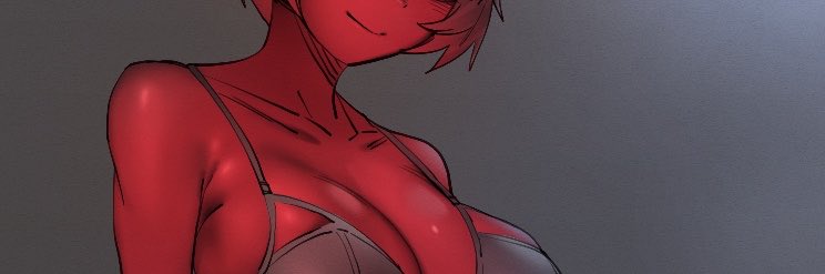 LewdMechanicus's tweet photo. . . . She doesn’t mind either way. 
Frankly she is just stunned to have a demon of her stature around. It’s not often that she just… stares. https://t.co/nnXeIZfQSU