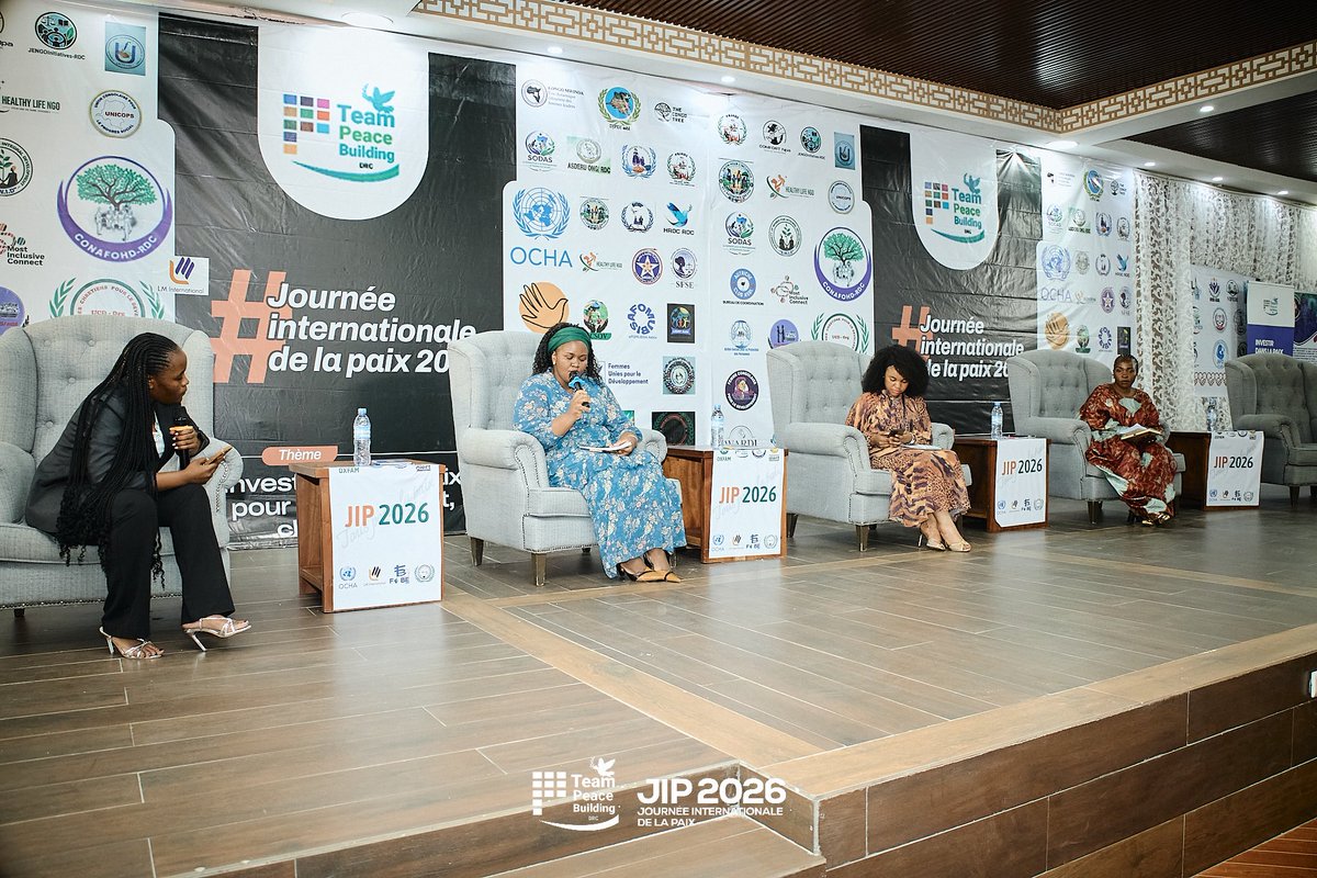 UOFH_DRC's tweet photo. À l’occasion de la #JIP, @EmmanuellaVasi1 point focal de l’uof met en lumière l’importance de la localisation de l’aide,du renforcement des org. locales et de l’implication des communautés.
Les fmes actrices de paix sont en 1ere ligne pour la prévention des conflits. https://t.co/pEzUOhyT8R