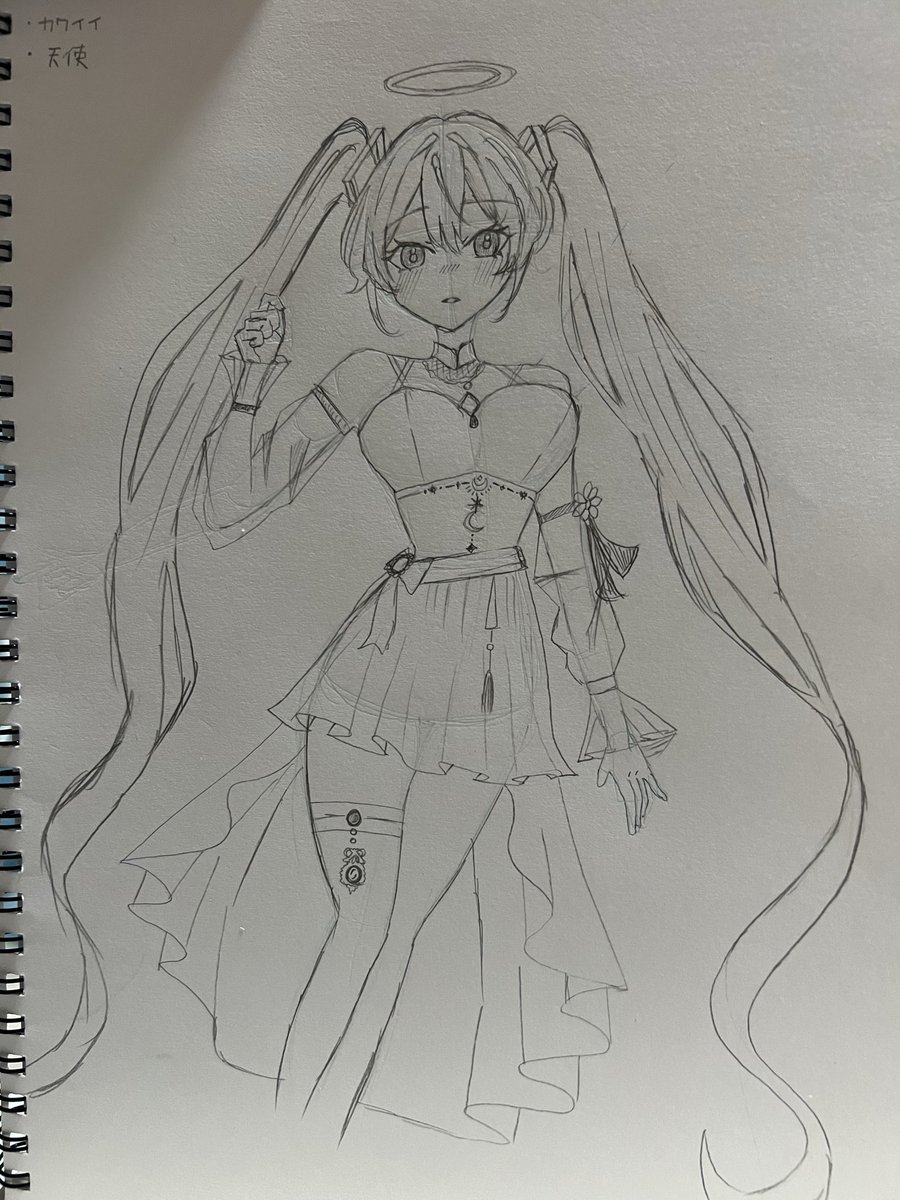 sui_ren51's tweet photo. 落書き

 #イラスト #初音ミク #アナログ https://t.co/twoudGVoEN