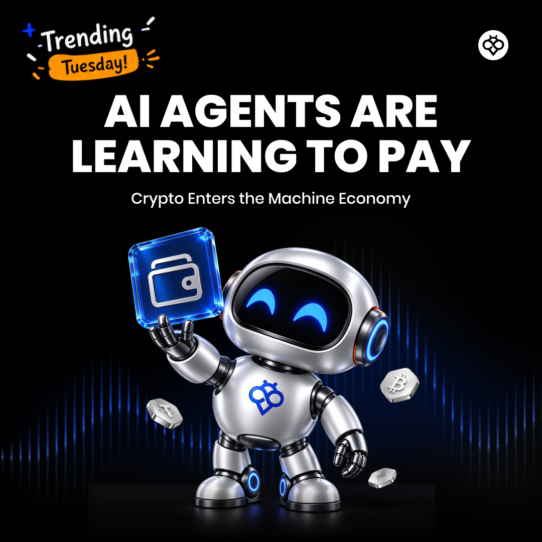 Toobit_official's tweet photo. 🤖💳 What happens when AI gets its own wallet? 

Autonomous crypto payments could be the beginning of a new machine economy. 

#Toobit #TrendingTuesday #AI #Crypto https://t.co/5rifsV5DGC