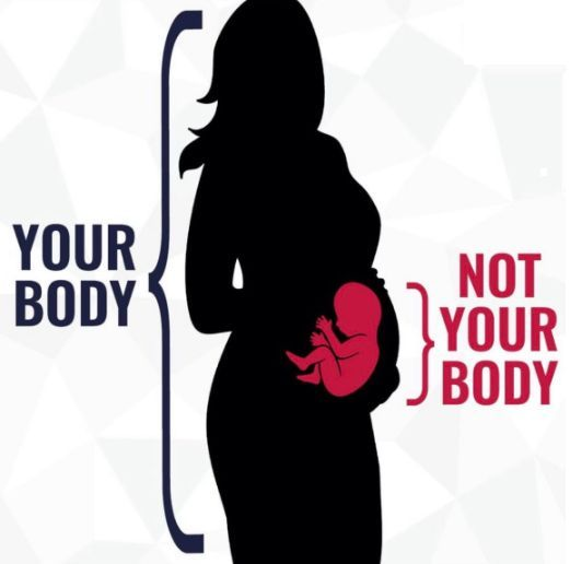 LifeNewsHQ's tweet photo. An unborn baby is not a woman's body. https://t.co/4aRv90Nqzw