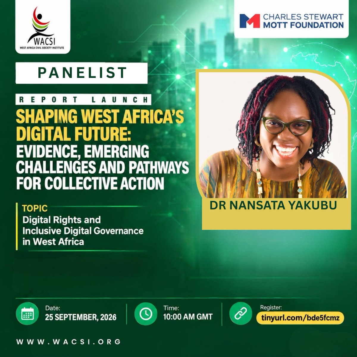 wacsi's tweet photo. WACSI launches Digital Frontlines: Connected Voices, Collective Power at its 2nd Virtual Roundtable. The study maps #DigitalRights, advocacy &amp; activism across Ghana, Nigeria, Liberia, Côte d’Ivoire &amp; Guinea.
25 Sept 2026 | 10 AM GMT | Virtual

🔗Register: https://t.co/drMfTFdE7d https://t.co/Lx6pseBnC1