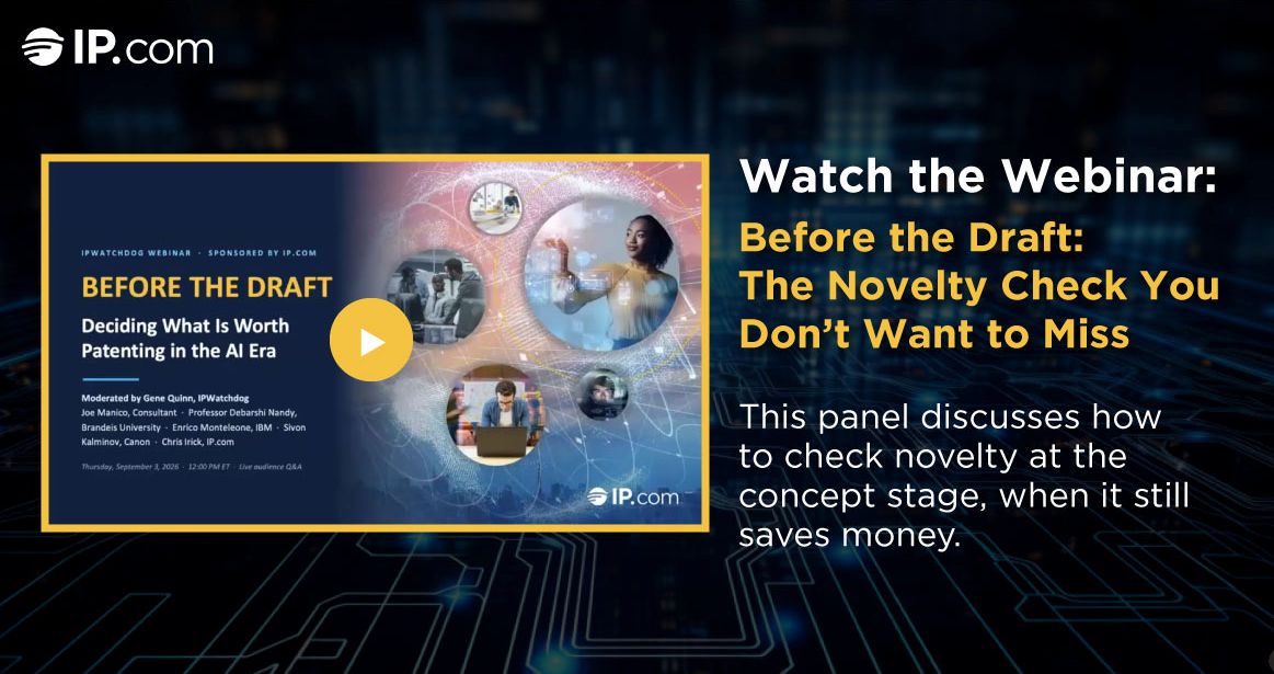 ipdotcom's tweet photo. Before the Draft: Deciding What Is Worth Patenting in the AI Era. AI can draft a patent application in minutes, but is the underlying invention actually novel and nonobvious enough to justify pursuing protection at all? https://t.co/kxTipBgxGn https://t.co/8xTj9Thzn9