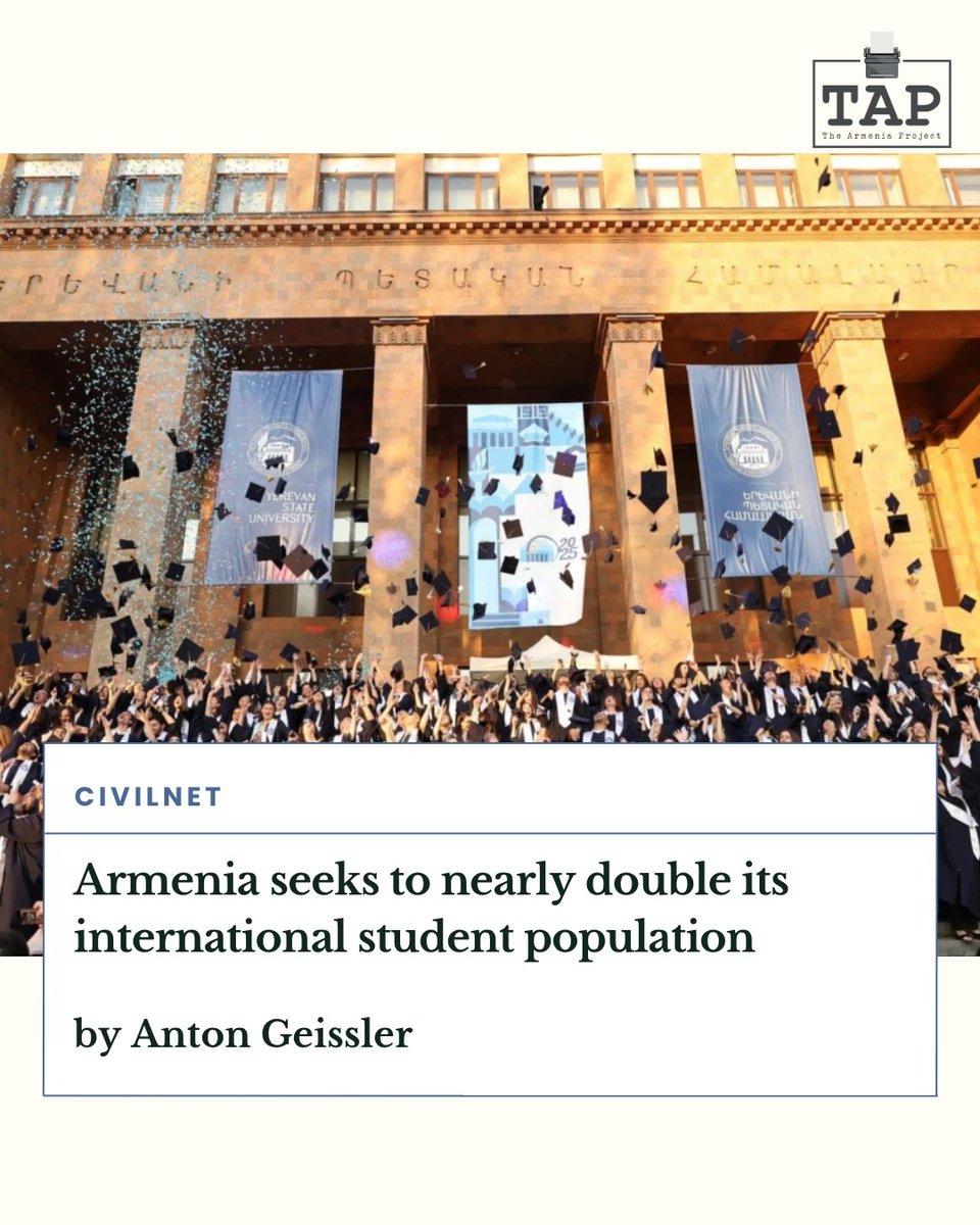 TAP_Armenia's tweet photo. Why are students from India, Russia, Lebanon and elsewhere choosing Armenia?

TAP intern Anton Geissler explores what’s attracting international students to Armenia and what could stand in the way of further growth.

Read the full story: https://t.co/3wq6bYxh9b https://t.co/tpuCMJv1sA