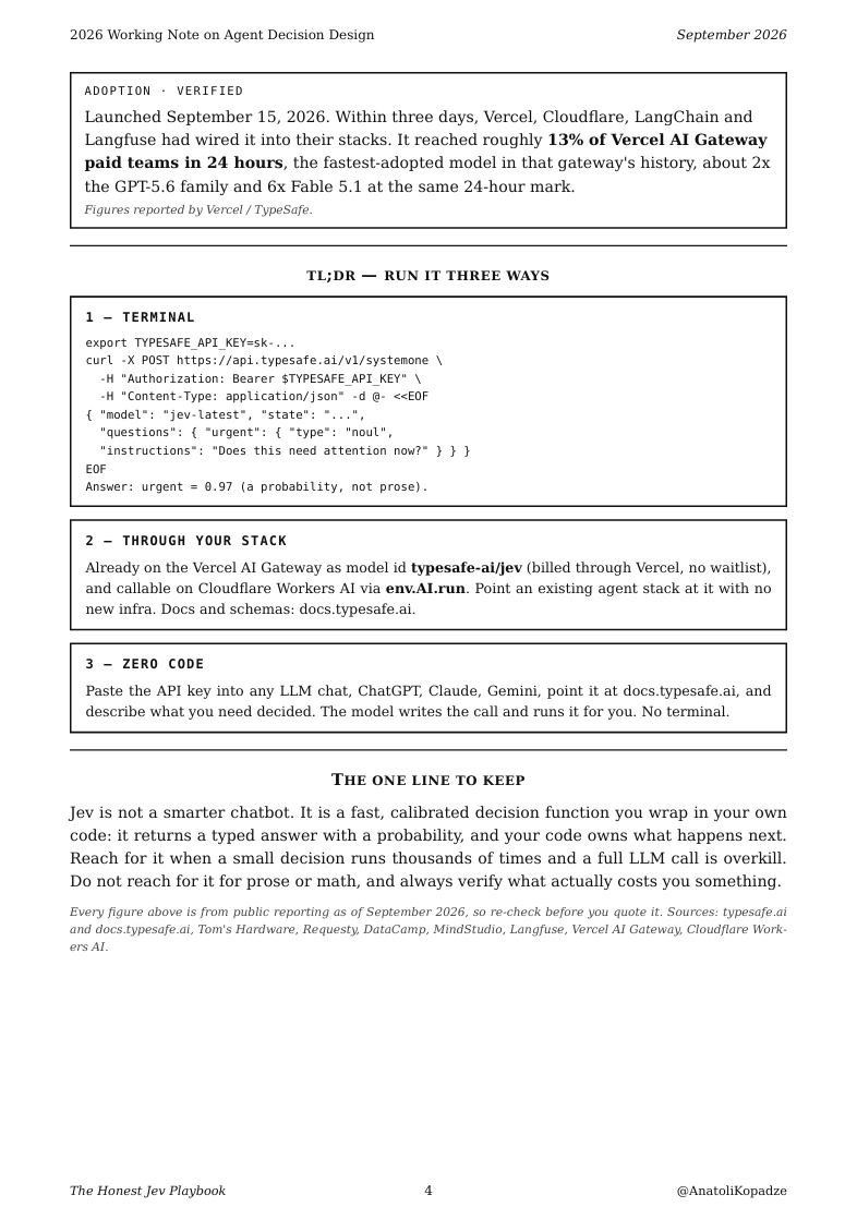 AnatoliKopadze's tweet photo. this is basically everything you need to know about Jev in one place...

i read 50+ articles and 100+ posts, cut the hype, and sourced every number.

the guide breaks down all of it:
- what Jev actually is
- the real numbers (speed, cost, benchmarks)
- how to run it, every way, including no-code
- the thresholds that decide act, escalate, or human
- where it's weak, and where it isn't

spend 10 minutes on it and you'll get Jev better than 99% of people.