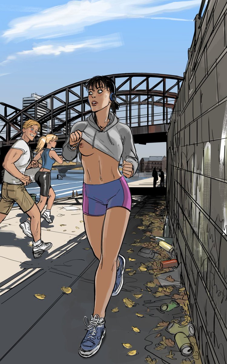 boli_blog's tweet photo. I borrowed @DoodlePoodle_X  OC's Angie and Mark for a little autumn jog
#FirstDayofFall https://t.co/Yoam2T9XIJ