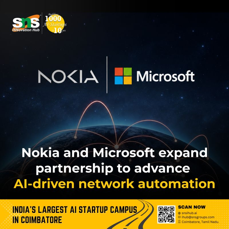 snsihub's tweet photo. Networks Are Learning to Think

@nokia and @Microsoft are expanding their partnership around AI-driven network automation.

The shift: AI is moving from applications into the infrastructure behind them.

#AI #Nokia #Microsoft #NetworkAutomation #AIInfrastructure #Innovation https://t.co/Vv7gXoNGGj