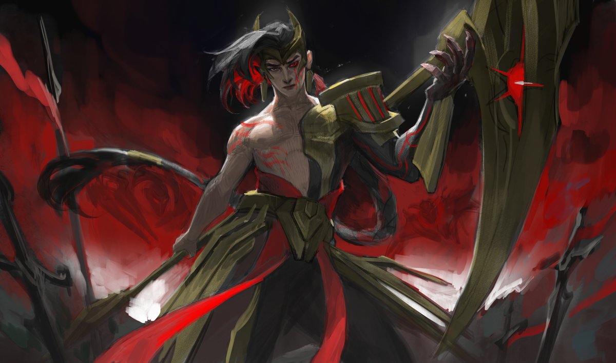 themongmongie's tweet photo. chosen of the wolf kayn concept that i did a year(?) ago https://t.co/Vkh1lbqOLS