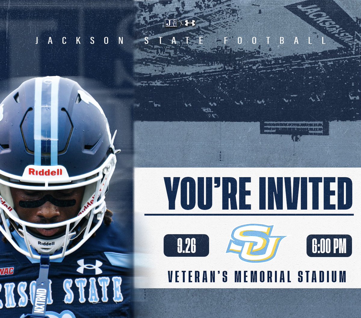 DanielPerk2028's tweet photo. Excited about visiting and watching @gojsutigersfb take on Southern University at THEE VET this Saturday! Thank you @Coach_JNance for the invite!! 🔵⚪️ @CoachTaylor010 @CoachTQuinn @TheRealJavJones @mrafootball https://t.co/oNOARW5BI6