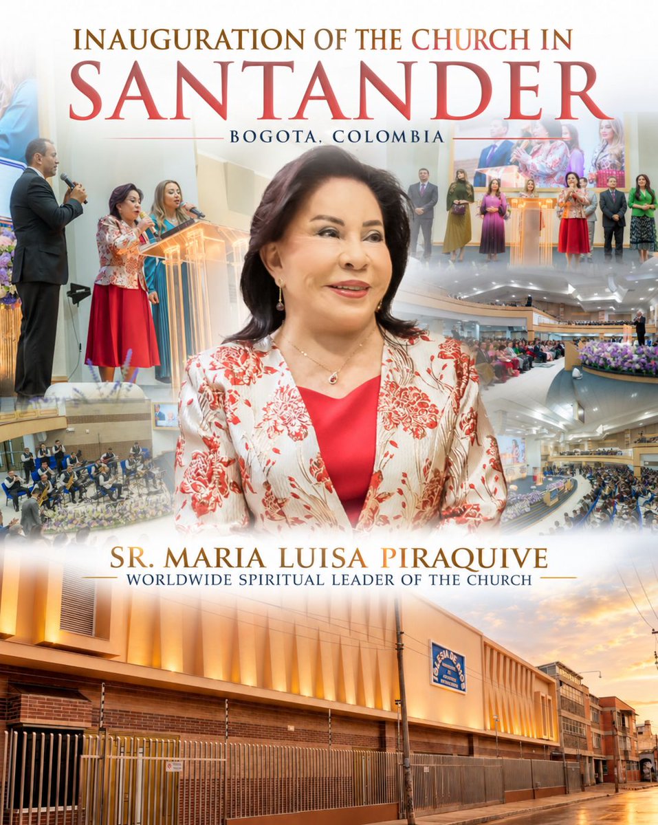CGMJCIofficial's tweet photo. Photos: Inauguration of the Church in Santander, Bogota, Colombia – September 10, 2026
https://t.co/XPn4IBavur
We would like to share some photos of the inauguration of the new location of the Church of God Ministry of Jesus Christ International in the Santander neighborhood, in Bogota, held on September 10, 2026.

More than 2,000 believers gathered to take part in the Bible study given by Sister Maria Luisa Piraquive, amid great joy for the church.

We give glory and honor to God for this blessing and for allowing His Church to continue growing in Bogota, Colombia, and in different places around the world.