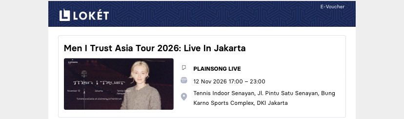 hellpanasya's tweet photo. WTS!!! tiket konser Men I Trust Jakarta!
hi guys, aku jual tiket men i trust tribune B nih!
alasan jual karena ada plan lain
price? pls DM 🤗🙏🏻
#zonauangㅤ #WTB #WTS #menitrust https://t.co/o0wswiwKJt