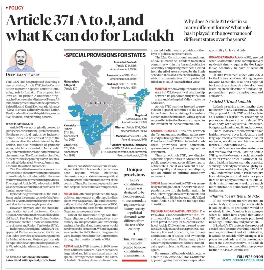 sahyadrisam's tweet photo. 📚 UPSC aspirants, you should definitely read this Explained section for a better understanding of the Sixth Schedule of the Indian Constitution. It will help you build conceptual clarity for both Prelims and Mains.
#UPSC #Polity 
@ieexplained @DeeptimanTY @VajiramRavi @CseWhy https://t.co/1dcOf31inz