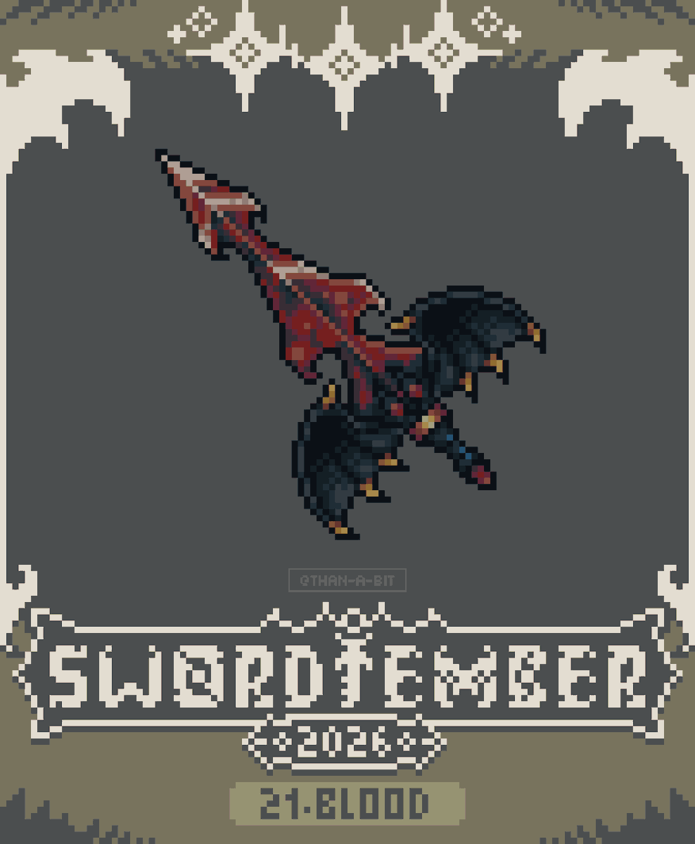 turn3ase's tweet photo. Day walker, night stalker.🦇

Aseprite – 64x64 px – Swordtember
#aseprite #pixelart #swordtember #swordtember2026 https://t.co/N6UbSzSt3y