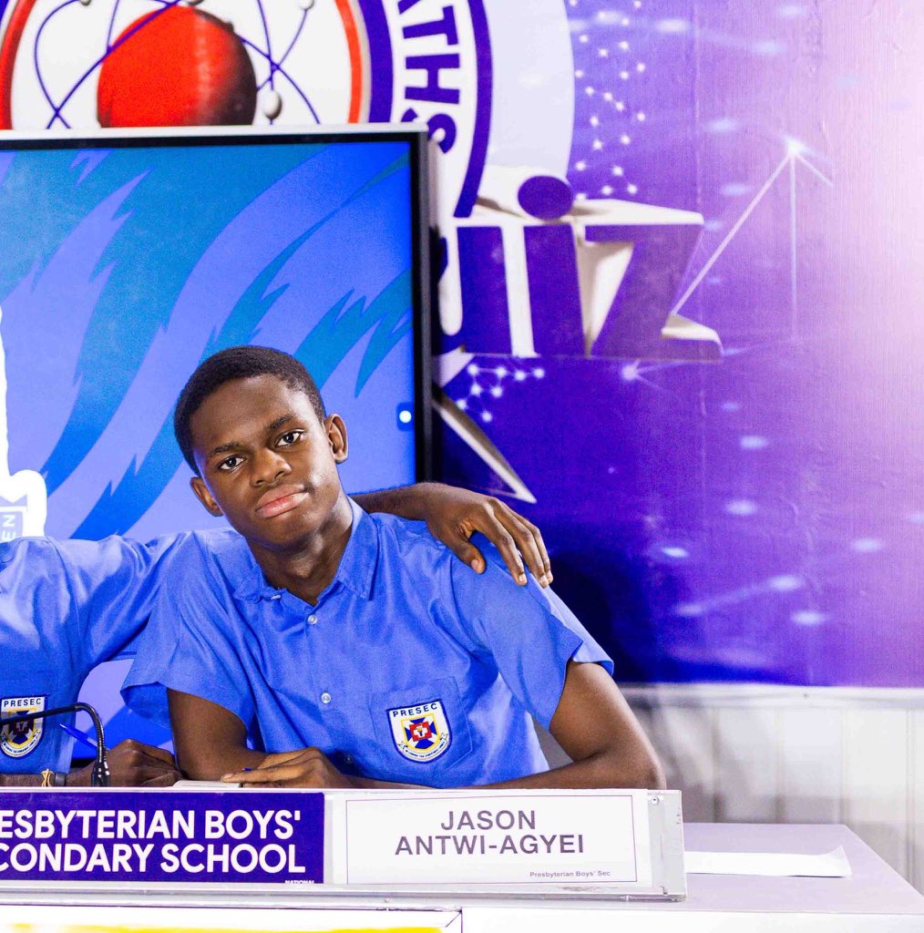 Thevokofficial's tweet photo. 📍📍JUST IN📍📍

Jason Antwi Agyei, 2026 NSMQ Winner for PRESEC, LEGON has gained admission to study Mechanical Engineering at KNUST.🧠⭐️

Stay tuned✅ | #VOKLive https://t.co/5QZC9EEqx8