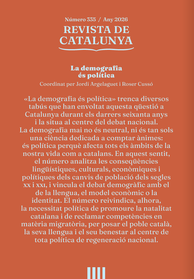 fredericjporta's tweet photo. Bon dia! Ja podeu reservar "La demografia és política", el nou número de la @RevistaCat. Els tabús dels darrers seixanta anys, a debat. Amb col��laboradors de tot l'espectre polític, per situar el debat demogràfic on hauria de ser. 
https://t.co/6mh7Ztc3oB https://t.co/lDoK2t1tfk