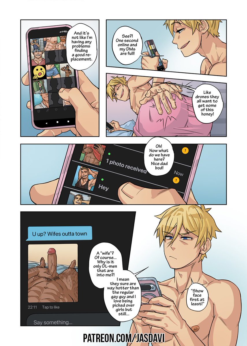 jasdavi's tweet photo. Some guys be like that 🥸
The first 4 pages of my comic twink death ✨💀
20 pages are up on my Patreon and more are soon to come 😁 https://t.co/yDHCBBOwBW