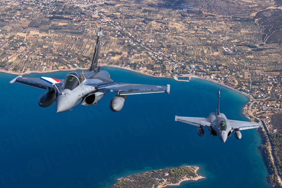 Keit4ro's tweet photo. 2023.08.31 Athens Flying Week 2023 (Arrival day) 
Armée de l'Air et de l'Espace - Rafale - 4-1R &amp; 4-HW https://t.co/BmCCLUOoCn