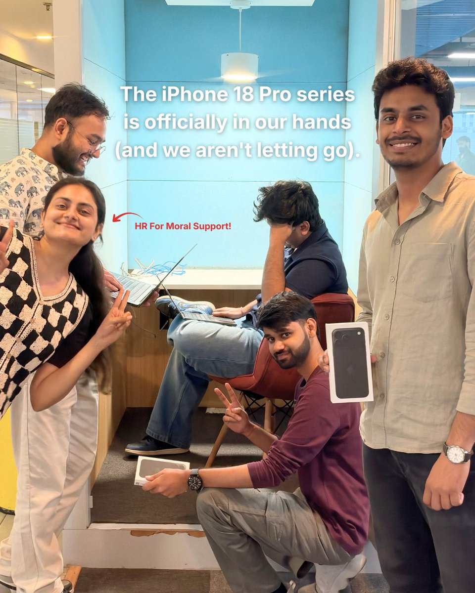 LifeTestMuAI's tweet photo. We stood in queue since sunrise so you wouldn’t have to. 😳
The iPhone 18 Pro series is live on TestMu Al! Fueled by espresso and sheer willpower, the team made it happen.

Swipe for the behind-the scenes chaos then head to https://t.co/mtukrUGQq4 to test it out! https://t.co/gfidjO9f62