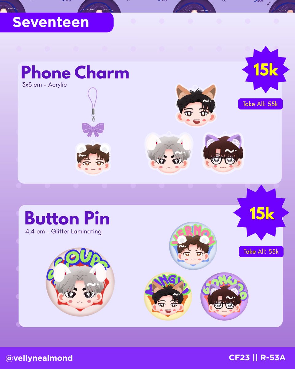 vellynealmond's tweet photo. [❤️+🔁 are very appreciated!]
My catalogue for #CF23 is now open for pre-order!  

🗓️ 22 Sept- 1 Okt 2026
📍 Krisis Tidur 💤 R-53a
🌟 VERSA, PANDAVVA, GRAVT, Seventeen
📦 OTS &amp; Mail Order
🔗 https://t.co/dXRju72T44
#comifuro23 #cf23catalogue #comifuro23catalogue https://t.co/MsNe1GmYkt