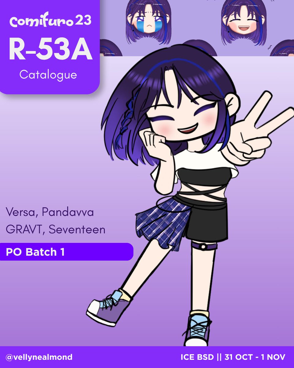 vellynealmond's tweet photo. [❤️+🔁 are very appreciated!]
My catalogue for #CF23 is now open for pre-order!  

🗓️ 22 Sept- 1 Okt 2026
📍 Krisis Tidur 💤 R-53a
🌟 VERSA, PANDAVVA, GRAVT, Seventeen
📦 OTS &amp; Mail Order
🔗 https://t.co/dXRju72T44
#comifuro23 #cf23catalogue #comifuro23catalogue https://t.co/MsNe1GmYkt