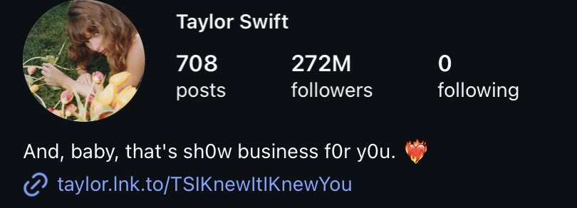 willnights1's tweet photo. 🚨 TAYLOR HAS CHANGED HER BIO WHAT IS HAPPENING https://t.co/MBIrvYw3QP