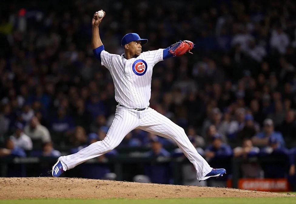 DailyRandomCub's tweet photo. Pedro Strop (2013-2019, 2021)

Strop appeared in 54 regular season games and eight postseason games in 2016. He is one of the franchise’s greatest relief pitchers of all time throwing in 413 games with a 2.88 ERA, 142 ERA+, 10.3 K/9, and 29 saves.

- 2016 Cubs 10 years later 🧢- https://t.co/UeZgioQXgh