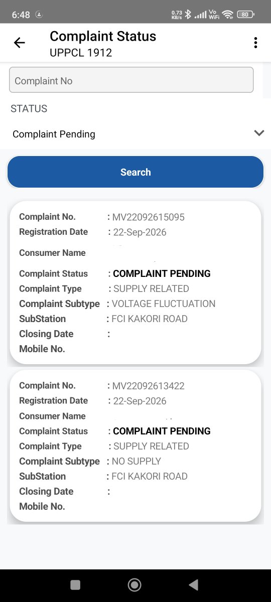 Humanbeingg100's tweet photo. FCI Power House,Kakori, Lucknow
📍 Maurya Market,Wader Khera Road
🚨 2 hrs no supply frequent cuts now low voltage.Same issue for the last 2 days
🙏 Please ensure stable supply
@CMOfficeUP @EMofficeUP @UPPCLLKO @ZoneAmausi @MVVNLHQ @myogiadityanath @aksharmaBharat @AKSharmaOffice https://t.co/ebTN1KfixU