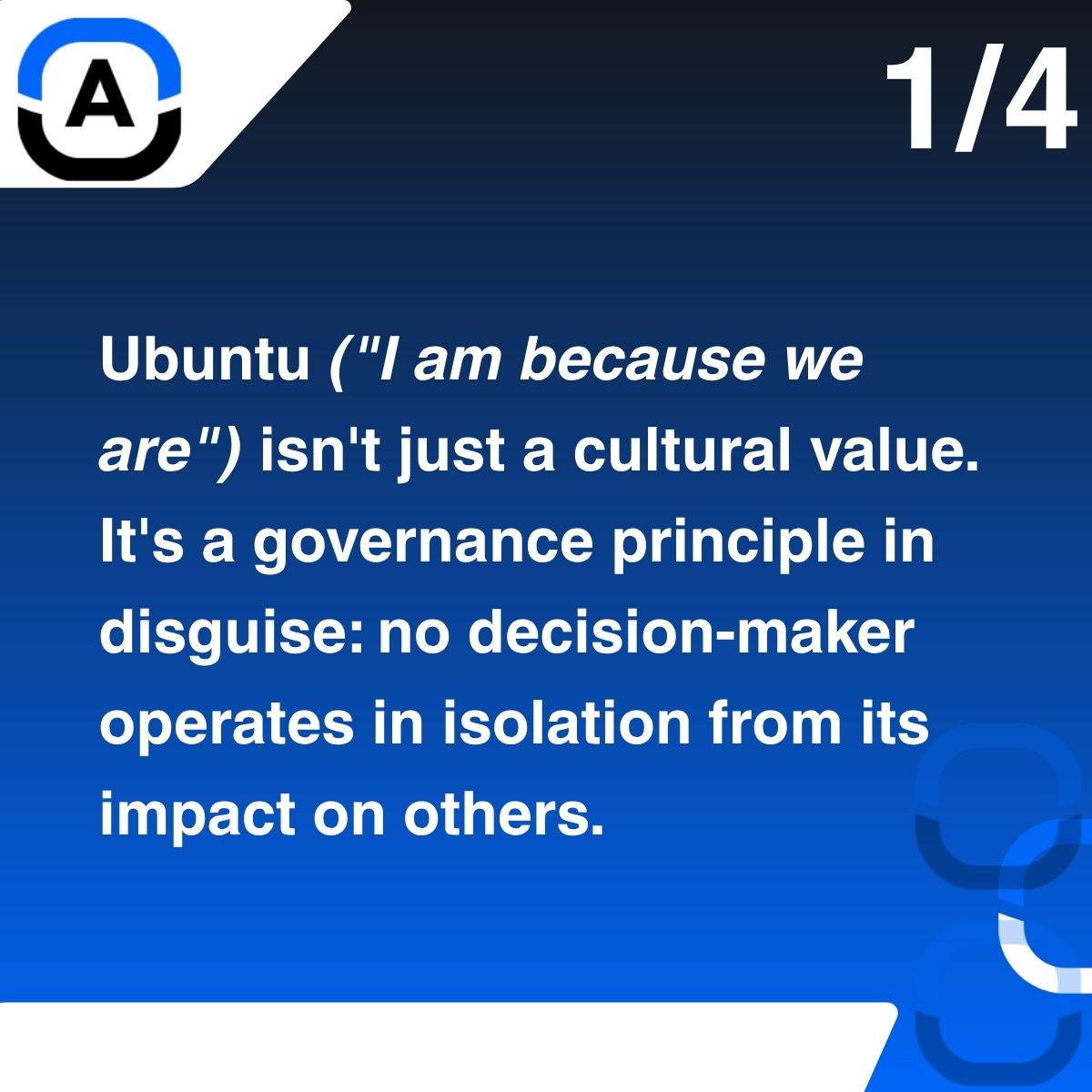 augilityGRC's tweet photo. Is Ubuntu the ultimate governance principle? This Heritage Month, we explore its link to King V's stakeholder inclusivity and what real accountability looks like in practice.

What does accountability to your stakeholders actually look like in practice, not just on paper? https://t.co/DohuTjpkeD