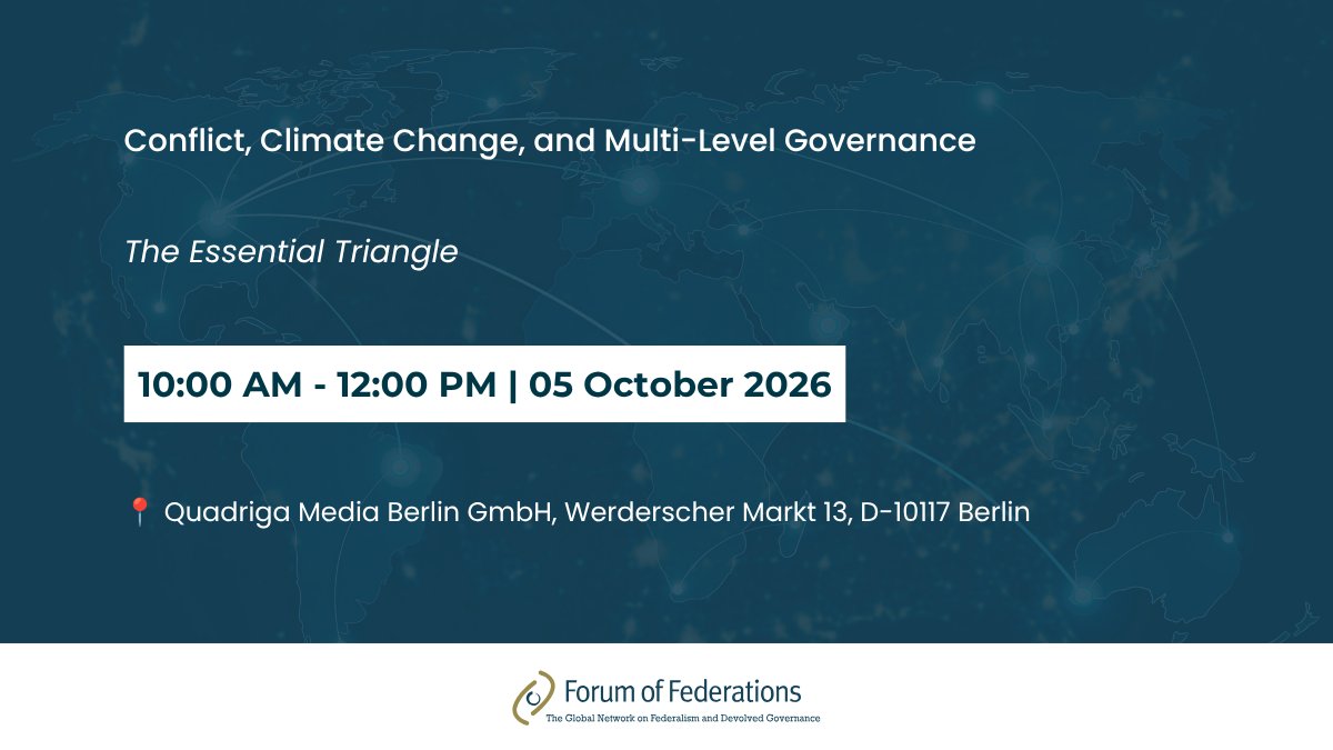 ForumFed's tweet photo. Climate change hits hardest where institutions are already under pressure. In fragile and conflict-affected settings, climate shocks can deepen existing vulnerabilities, strain public systems, and make recovery even more difficult. https://t.co/aweIvkeKPA