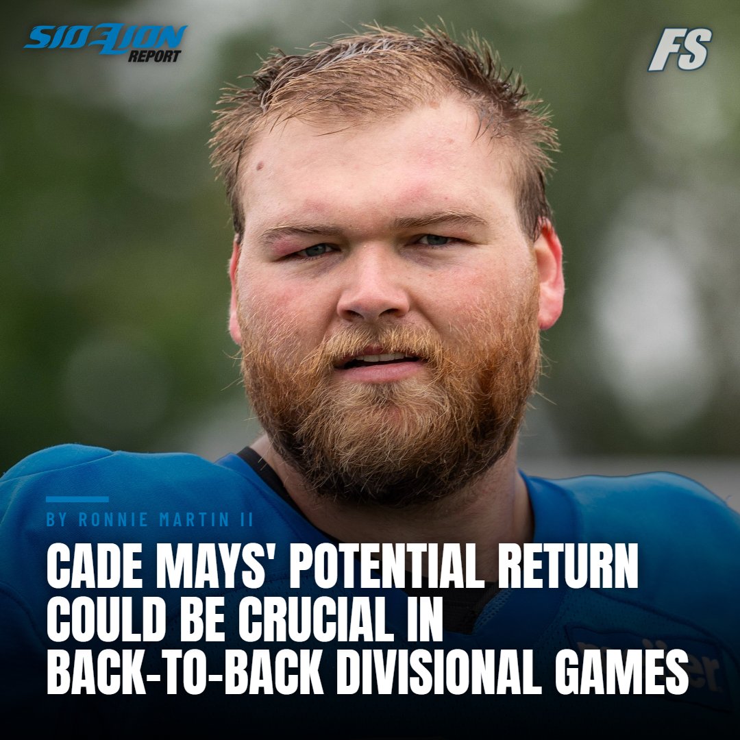 writeronnie's tweet photo. The #Lions need assistance on the offensive line, and center Cade Mays could be in line to return at the perfect time: https://t.co/ERPyrezS7E https://t.co/VL9kr30YV0
