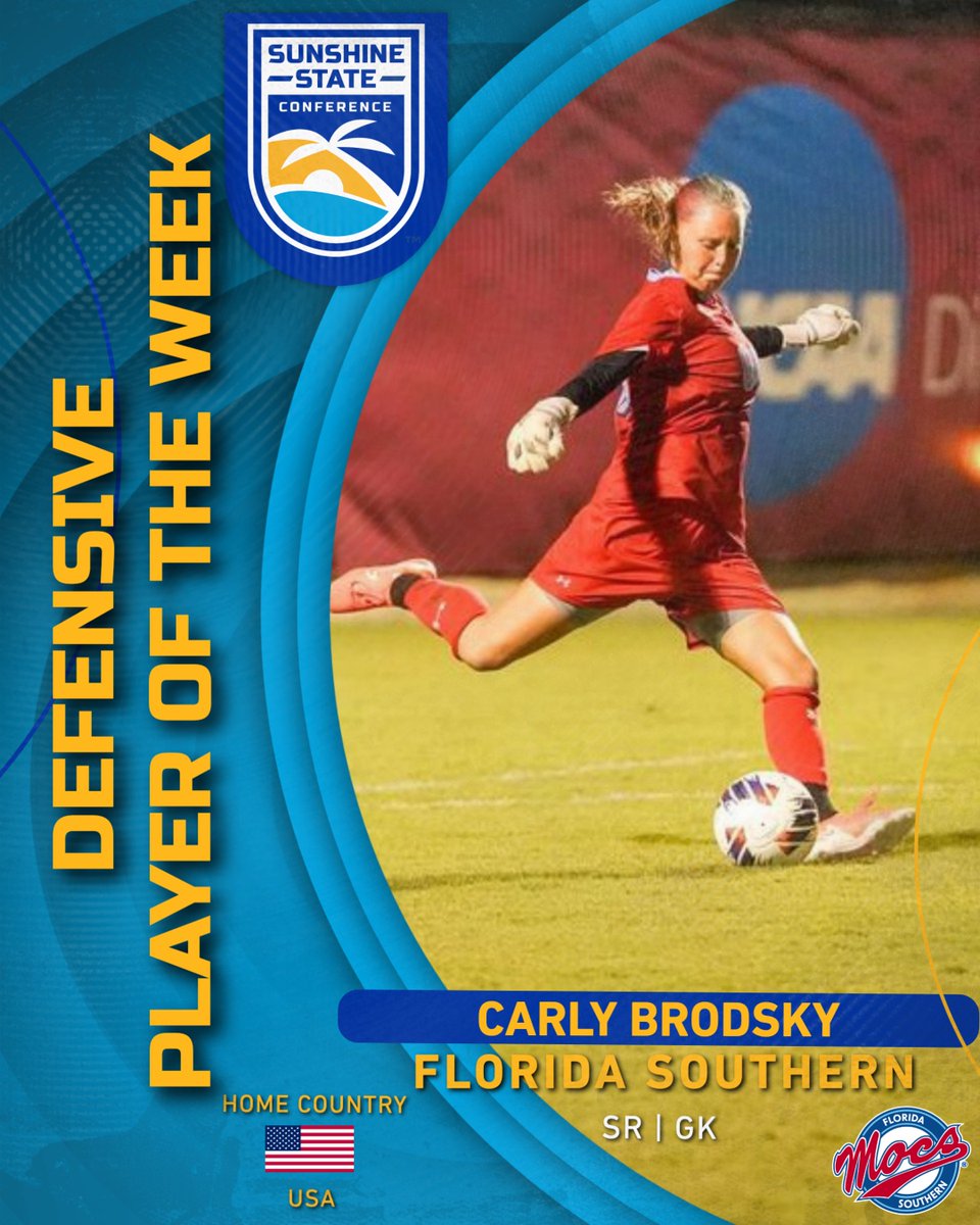 D2SSC's tweet photo. ⚽️ SSC Women's Soccer Players of the Week!

🔥 Offensive: Eboni Bradshaw, @FloridaTechWSOC 
🧤 Defensive: Carly Brodsky, @FSC_WSOC 

📖  Story - https://t.co/569hNPYoVQ https://t.co/pnbrfAUpQ5
