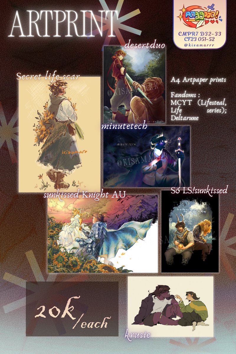 kisamarrr's tweet photo. [ RESHARES ARE APPRECIATED ૮ ᴖﻌᴖა ]
PRE-ORDER FOR MY #COMIFURO23 AND #COMIPARA7 HAS OPENED!

📆PO 22 - 30 September 2026
📌Both days
🛒Booth Anggoon cmpr D32-33 cf O51-52
🍎 Original Comic, MCYT (Lifesteal, Unstable Universe, The Realm, Life series), Deltarune, Forsaken https://t.co/DwmZ9iSZN5