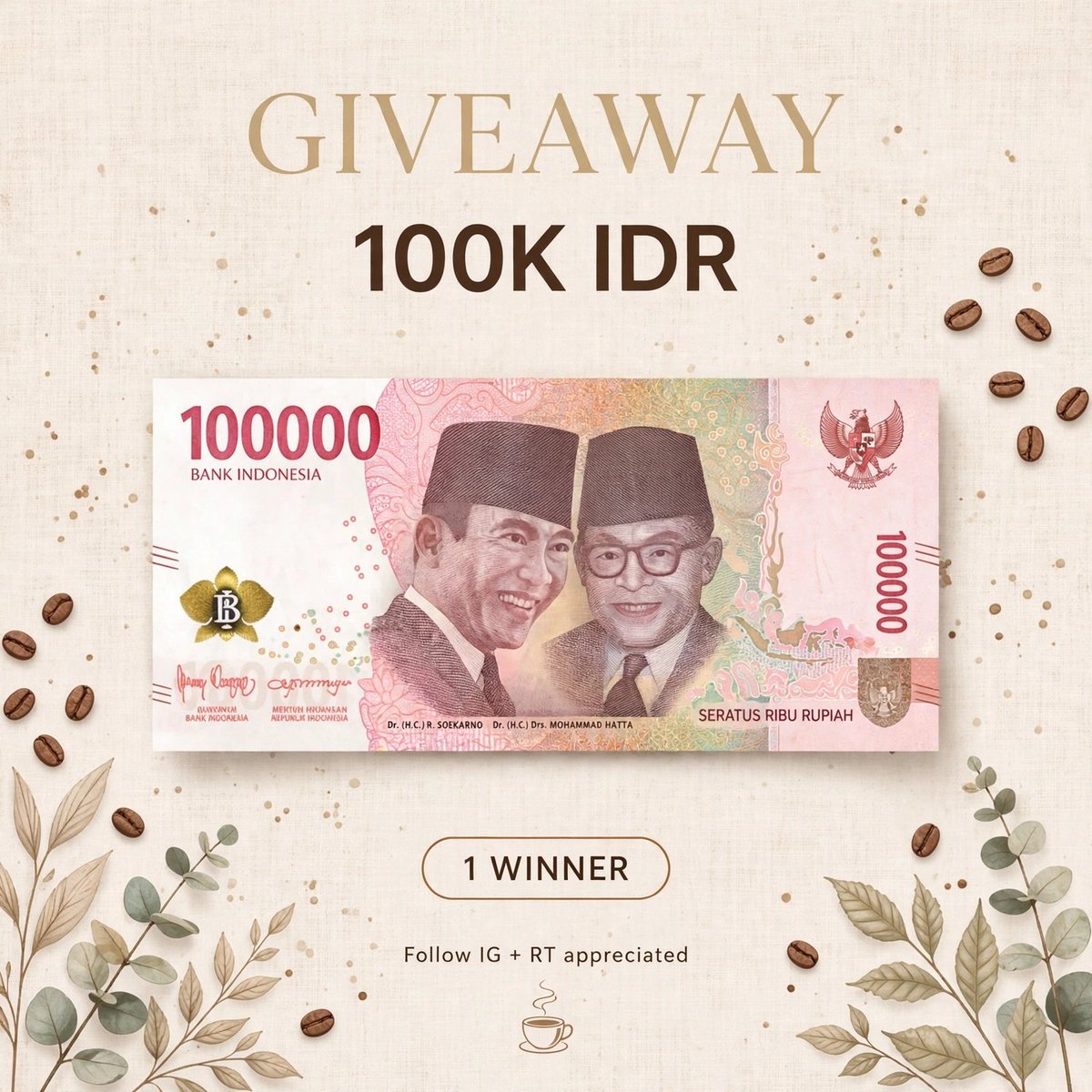 ma2tpelor's tweet photo. 100K IDR for 1 winner 🎁
RT + Follow IG (Pos Proof ya)
Link IG di komen ya, semoga rejeki kalian ✨
Draw soon 👌 https://t.co/fSFt7RrW4M