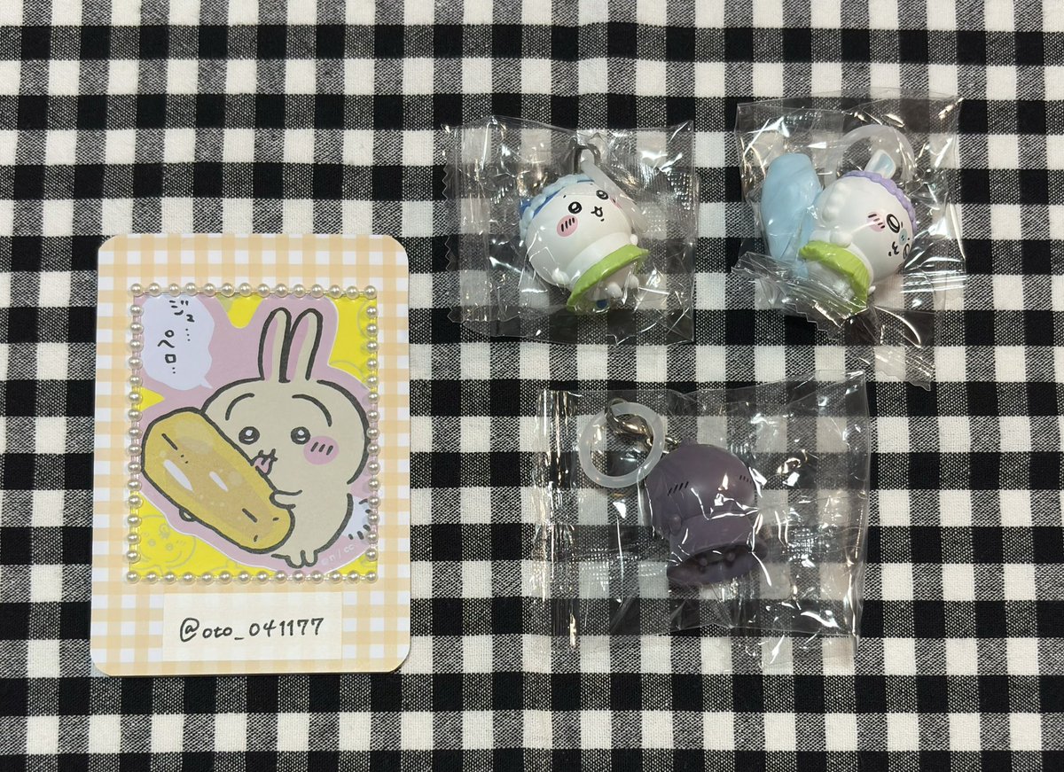 oto_041177's tweet photo. 【交換】ちいかわ 映画 入場者特典 チャームミニフィギュア 

【譲】ハチワレ モモンガ ���トハ

【求】各1点
第1弾 : シーサー or ラッコ
第3弾 : うさぎ(ごきげんセイレーン)
第4弾 : 島二郎

⚠︎リトリン必読

✧シーサー or ラッコはヒトハを含む2点~交換のみ
コンプ目的で求めております https://t.co/optM0rH0dH
