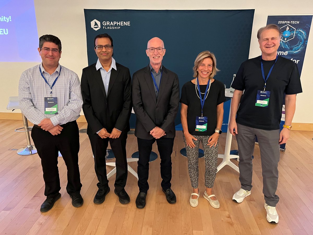 2DSPINTECH's tweet photo. 🎉Wow! What a 2D-spintronic-workshop we just experienced! Thank you to Stuart Parkin &amp; Silvia Picozzi &amp; Saroj Dash &amp; Jaroslav Fabian for beautiful talks &amp; Ivan J. Vera Marun for moderating. Graphene Week by @GrapheneEU is on a spin💫 https://t.co/GAFKJ2Se4o