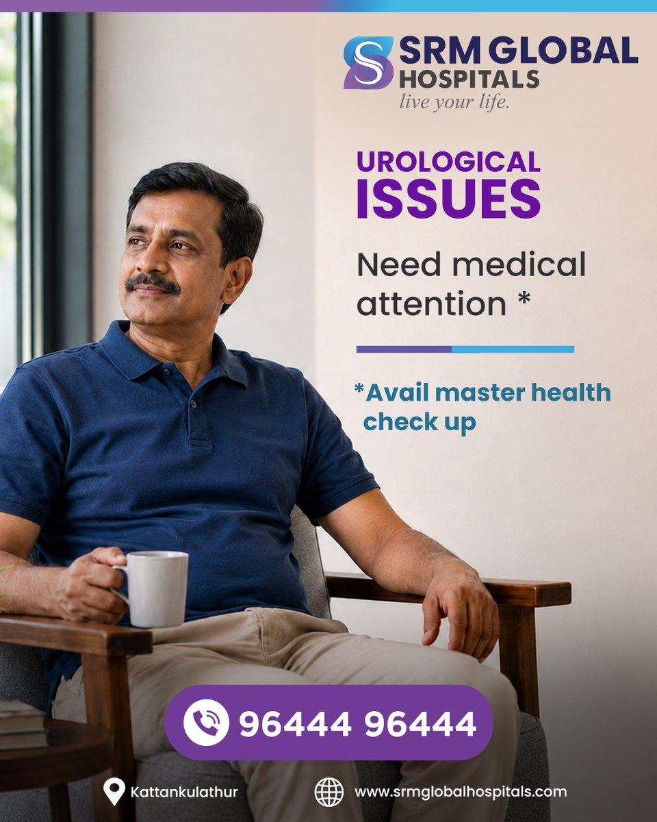 HospitalSrm's tweet photo. Changes in urination, frequent urination, discomfort or difficulty passing urine shouldn’t be ignored. Early medical attention can help identify the cause and guide appropriate care.

📞 +91 96444 96444
📍 Kattankulathur, Chennai

#SRMGlobalHospitals #Urology #UrinaryHealth https://t.co/WSfS3LcW92