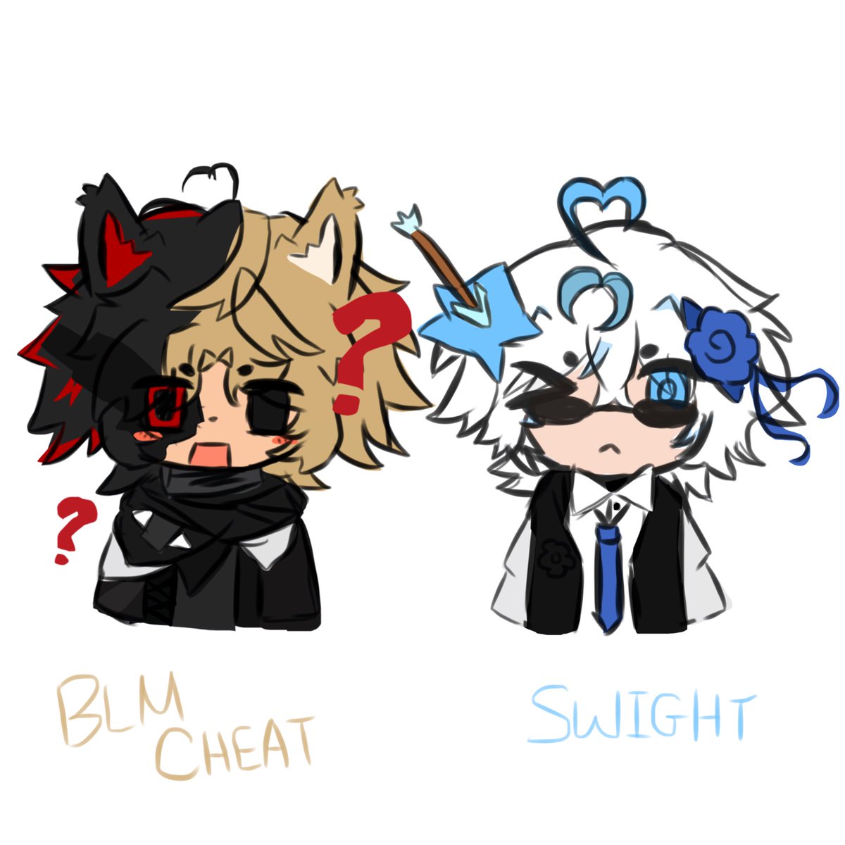 aestiyiiresun's tweet photo. my duo, more content from them pls thanks 
#blmcheatfanart #swightfanart #blmcheat #swight https://t.co/NeLHNbSUkD