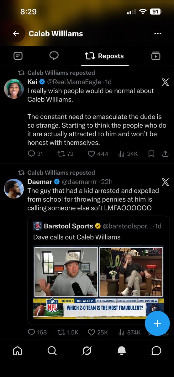 Chicago_Jay1's tweet photo. Caleb Williams two retweets yesterday https://t.co/R3hk9Udw8f