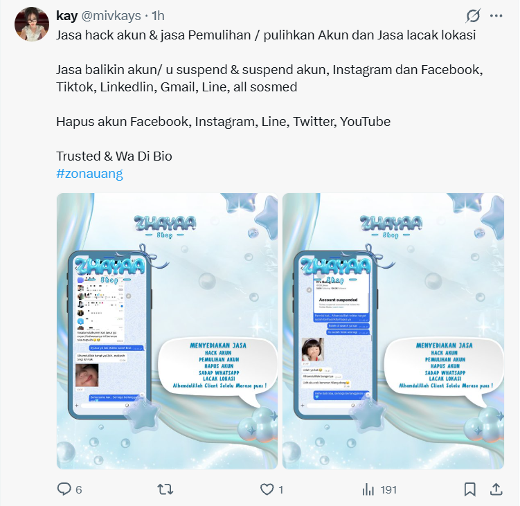 mogiirono's tweet photo. PENIPUAN!!

buka jasa kembalikan akun instagram yang kehack, tapi yang di screenshoot source code css (untuk tampilan web) wkwkwkwk

#ZonaUang #Penipu https://t.co/NnJ08QONjp