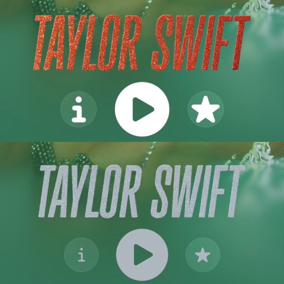 TSUpdating's tweet photo. The color of the Taylor Swift logo on Apple Music has been changed from orange to silver! https://t.co/Db9mHSH0Xz