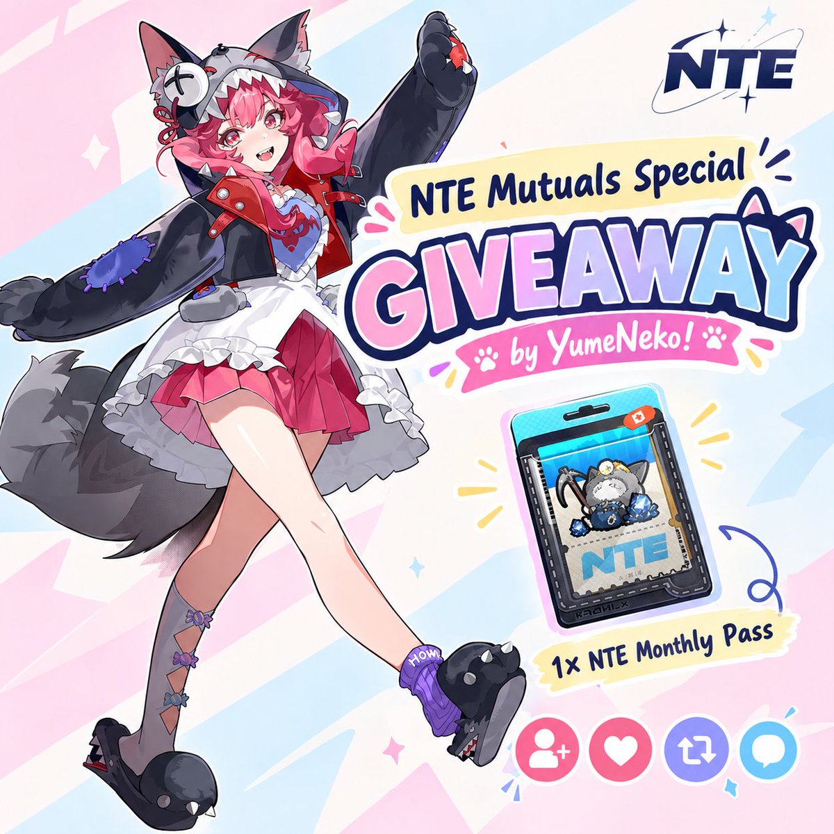 yumeneko_art's tweet photo. 🎀 NTE Mutuals Special Giveaway! 🎀

I've been playing and Enjoying NTE a lot but I don't have many people to talk NTE about🥺

So Here's a NTE Only Giveaway!!

Rules are veryyy simpleee

1 • On the image
2 • Interact with my posts

#NTE https://t.co/djIVQisCHI