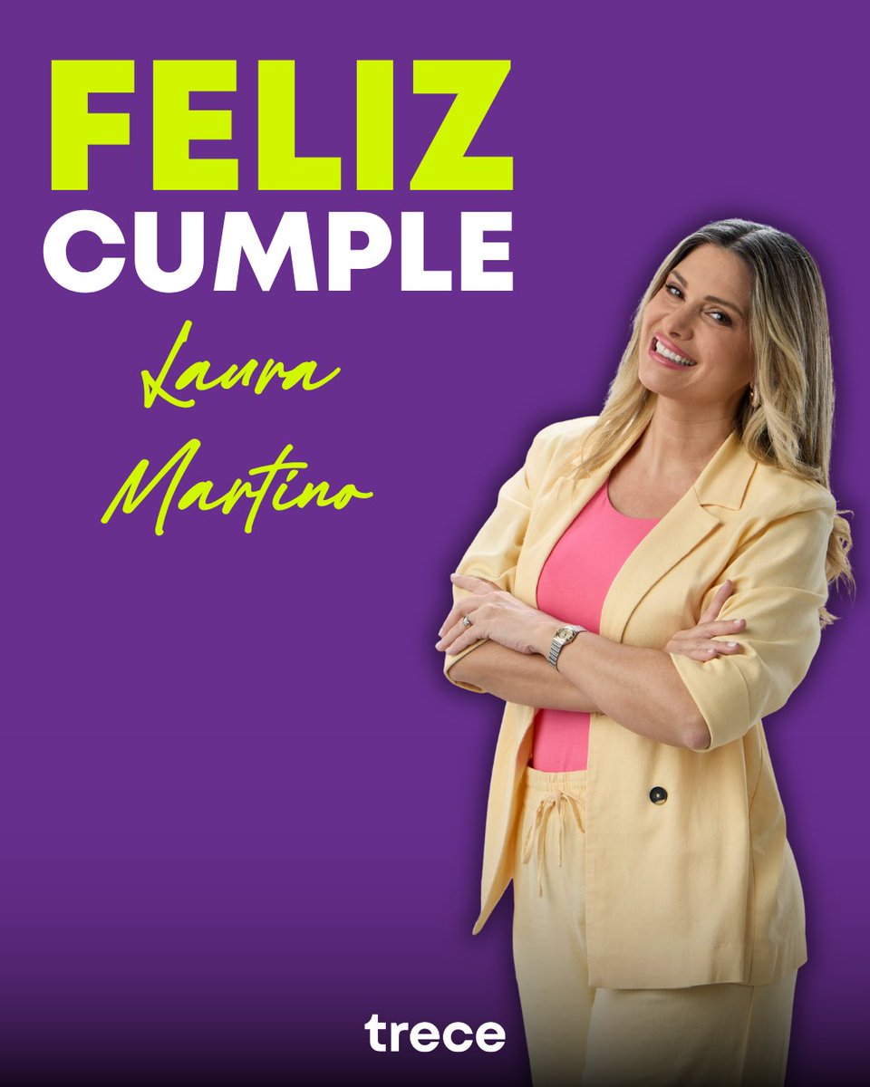 trecepy's tweet photo. 🎉🎂 ¡Feliz cumpleaños, Laura! 💐✨
Hoy celebramos a nuestra conductora de #AmaneceElFinde, @lamartinosa, quien nos acompaña cada sábado y domingo con la mejor energía. ☀️💛
🥳 ¡Te deseamos un día lleno de alegría, buenos momentos y mucha buena energía! ✨
#Trece | #SiempreConectados 📺