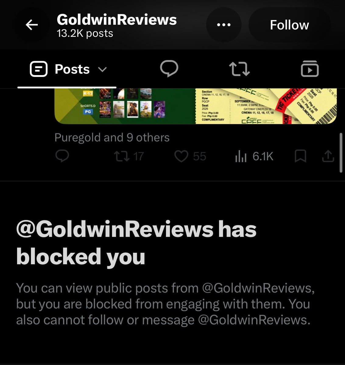 DarnaImpakta's tweet photo. 🚫/5 

predictable. hindi nag eengage sa healthy discourse. di marunong tumanggap ng kritisismo for someone who writes “critical” review of films. Avoid at all costs. Pikunin kahit never naman ako nag interact 🤷‍♀️ https://t.co/UdZzbju7Jw