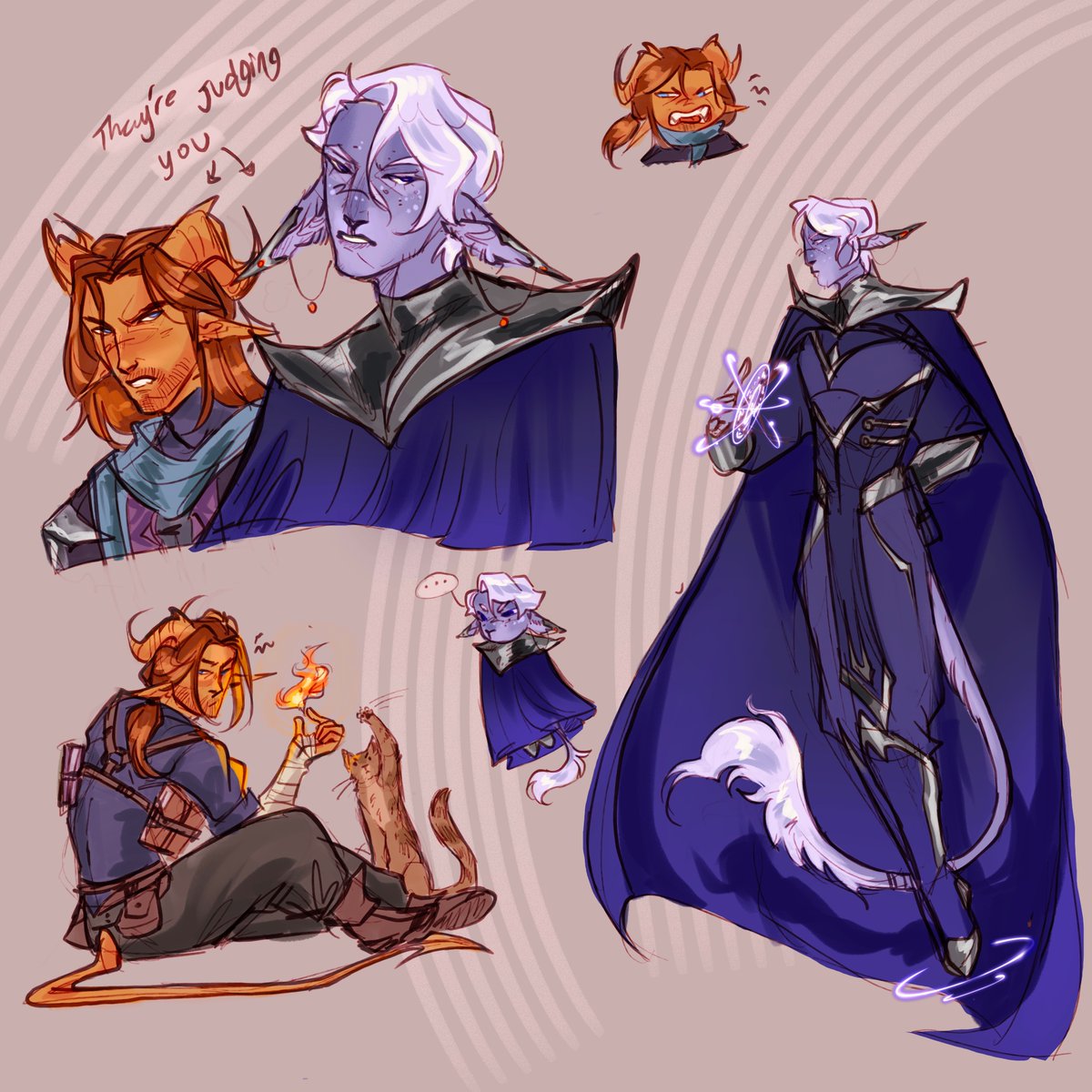 Graakky's tweet photo. Yet another tumblr request for more species swapped Essek and Caleb #criticalrole #themightynein #shadowgast #essekthelyss #calebwidogast https://t.co/S7ZdJbnaDs