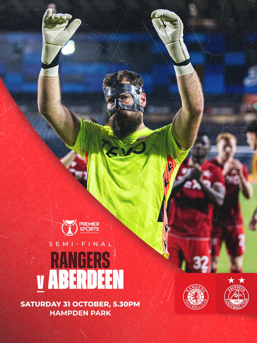 AberdeenFC's tweet photo. Tickets for our Premier Sports Cup Semi-Final against Rangers will go on sale in phases from 5pm tomorrow.

Full information ⤵️

🔗https://t.co/SkKra8GxUk https://t.co/qISp7QpjzZ