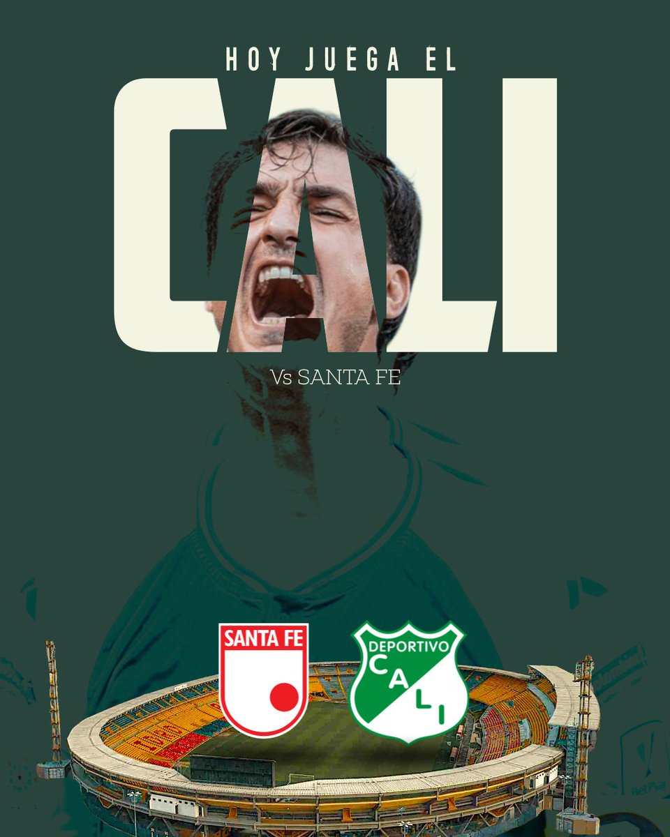 LPVerdiblanca's tweet photo. HOY JUEGA EL CALI 🟢⚪

🆚 Santa Fe
⌚ 8:00 pm
🏟️ El Campin 
📆 Fecha 12

#Vamoscali https://t.co/HwB8Kw0I9q