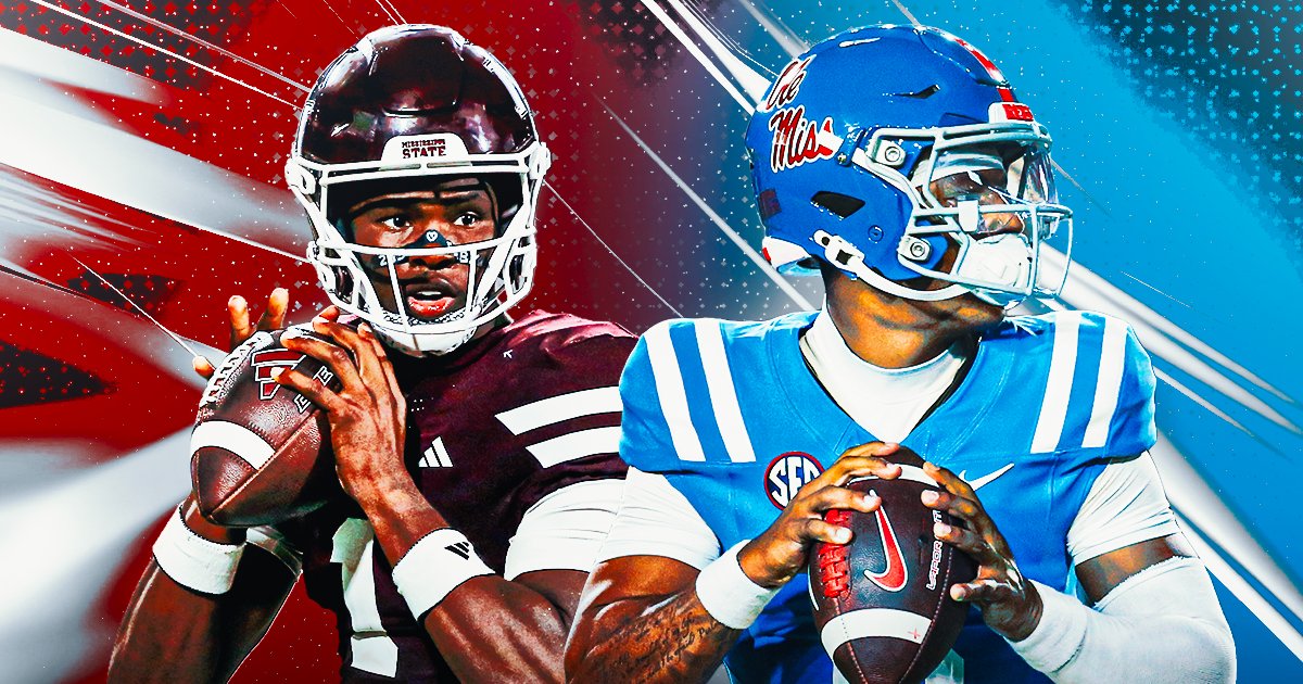On3's tweet photo. COLUMN: Kamario Taylor and Trinidad Chambliss are turning the state of Mississippi into QB nirvana via @Clowfb🔥 

The two were roommates at the Manning Passing Academy back in June. Now, they have Mississippi State and Ole Miss fans dreaming of what could be. 

Read: https://t.co/GVW5lNxROR