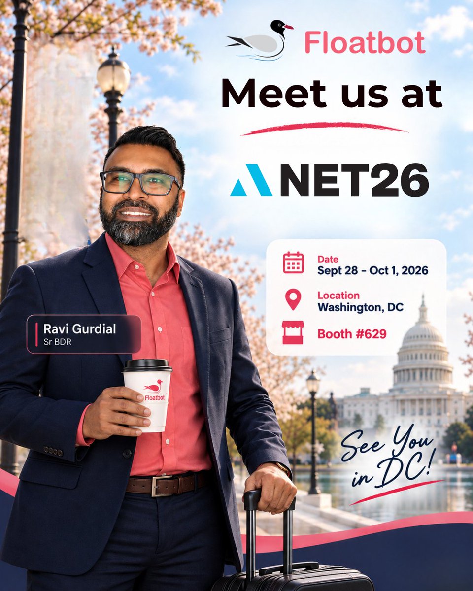 floatbot's tweet photo. 📢 #Insurance teams spend 70% of the day navigating systems and doing admin. We built #FloatSpace to eliminate that. #AppliedNet2026, Booth #629. Let's talk efficiency

🔗 Schedule a Demo 👉 https://t.co/pajcsSJTtS

#Floatbot #Insurtech #AppliedNet #ConversationalAI #Washingtondc https://t.co/Wh9JuuT594